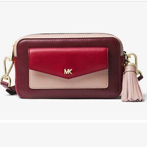 MICHAEL KORS SMALL TRI-COLOR LEATHER CAMERA BAG